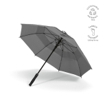 Ombrello antivento in plastica riciclata con manico dritto ø100 color grigio scuro