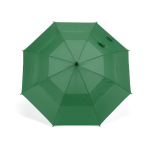 Ombrello antivento in plastica riciclata con manico dritto ø100 color verde scuro vista frontale