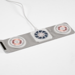 Caricatore wireless ecologico a fascia con 3 livelli di potenza color bianco quarta vista
