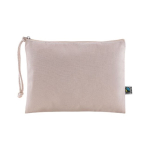 Pochette in 100% cotone riciclato in elegante tono naturale color naturale quarta vista