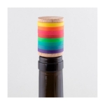 Tappo in sughero e legno con anelli identificativi colorati in silicone quinta vista