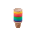 Tappo in sughero e legno con anelli identificativi colorati in silicone sesta vista