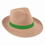 Cappello di carta naturale con nastro personalizzabile Ø 34 cm color marrone terza vista
