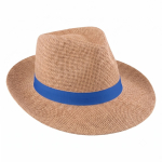 Cappello di carta naturale con nastro personalizzabile Ø 34 cm color marrone quinta vista