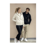 Felpa unisex in cotone e poliestere riciclato 320 g/m² Elevate NXT color bianco seconda vista