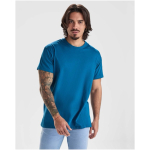 Maglietta a maniche corte da uomo in 100% cotone 155 g/m² Roly Beagle color azzurro pastello immagine stile di vita