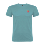 T-shirt in cotone 100% a maglia per bambini 155 g/m² Roly color acquamarina vista con stampa serigrafica