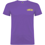 T-shirt in cotone 100% a maglia per bambini 155 g/m² Roly color viola vista con stampa serigrafica