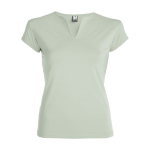 T-shirt in cotone per donna con scollo a V 200 g/m² Roly color verde tenue