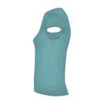 T-shirt in cotone per donna con scollo a V 200 g/m² Roly color acquamarina vista laterale