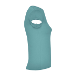 T-shirt in cotone per donna con scollo a V 200 g/m² Roly color acquamarina seconda vista con laterale