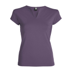 T-shirt in cotone per donna con scollo a V 200 g/m² Roly color lilla