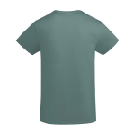 T-shirt da uomo in cotone organico certificato da 175 g/m² Roly color blu grigiastro seconda vista posteriore