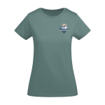 T-shirt da donna in cotone organico certificato da 175 g/m² Roly color verde menta vista con stampa serigrafica