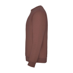 Felpa classica unisex in cotone e poliestere da 280 g/m² Roly color tortora vista laterale