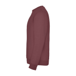 Felpa classica unisex in cotone e poliestere da 280 g/m² Roly color rosso jeansato vista laterale