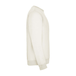 Felpa classica unisex in cotone e poliestere da 280 g/m² Roly color bianco sporco seconda vista con laterale