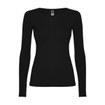 Maglia a maniche lunghe da donna in 100% cotone da 160 g/m² Roly color nero