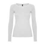 Maglia a maniche lunghe da donna in 100% cotone da 160 g/m² Roly color bianco