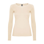 Maglia a maniche lunghe da donna in 100% cotone da 160 g/m² Roly color sabbia