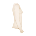 Maglia a maniche lunghe da donna in 100% cotone da 160 g/m² Roly color sabbia seconda vista con laterale