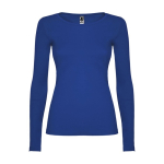 Maglia a maniche lunghe da donna in 100% cotone da 160 g/m² Roly color blu reale