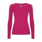 Maglia a maniche lunghe da donna in 100% cotone da 160 g/m² Roly color fucsia