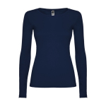 Maglia a maniche lunghe da donna in 100% cotone da 160 g/m² Roly color blu mare