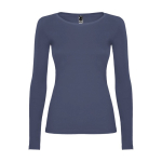 Maglia a maniche lunghe da donna in 100% cotone da 160 g/m² Roly color blu alice