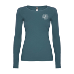 Maglia a maniche lunghe da donna in 100% cotone da 160 g/m² Roly vista con stampa serigrafica