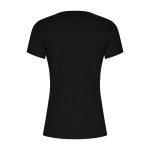 T-shirt aderente da donna in 100% cotone organico 160 g/m² Roly color nero seconda vista posteriore