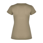 T-shirt sportiva da donna in piqué di poliestere da 150 g/m² Roly color tortora seconda vista posteriore