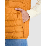 Gilet da uomo isolante in poliestere con effetto piuma 290 g/m² Roly color giallo scuro vista dettaglio 2