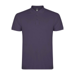 Polo da uomo con 3 bottoni in 100% cotone piqué da 200 g/m² Roly color lilla