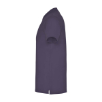Polo da uomo con 3 bottoni in 100% cotone piqué da 200 g/m² Roly color lilla vista laterale