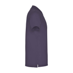 Polo da uomo con 3 bottoni in 100% cotone piqué da 200 g/m² Roly color lilla seconda vista con laterale