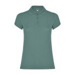 Polo da donna aderente in 100% cotone piqué da 200 g/m² Roly color verde militare