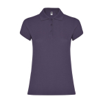 Polo da donna aderente in 100% cotone piqué da 200 g/m² Roly color lilla