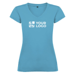T-shirt da donna in 100% cotone single jersey da 155 g/m² Roly vista area di stampa