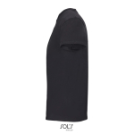 Maglietta unisex in cotone 150 g/m² con girocollo SOL'S Crusader color nero vista laterale