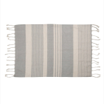 Telo di cotone organico 175g/m² tipo Hammam con motivo a righe 50x70cm color beige