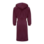 Accappatoio in cotone e poliestere con cappuccio regolabile taglia S/M color bordò terza vista