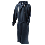 Accappatoio in cotone e poliestere con cappuccio regolabile taglia S/M color blu