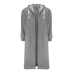 Accappatoio in cotone e poliestere con cappuccio regolabile taglia S/M color grigio seconda vista