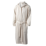 Accappatoio in cotone e poliestere con cappuccio regolabile taglia S/M color beige