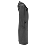 Accappatoio in cotone e poliestere con cappuccio regolabile taglia S/M color grigio scuro quinta vista