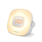 Radiosveglia Muse con luce graduale naturale e radio FM color bianco