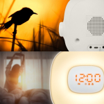Radiosveglia Muse con luce graduale naturale e radio FM color bianco settima vista
