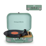 Giradischi in stile vintage con bluetooth, porta AUX e porta USB vista area di stampa