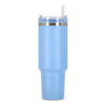 Tazza termica in acciaio inossidabile e rPP con cannuccia da 1,2litri color azzurro quinta vista